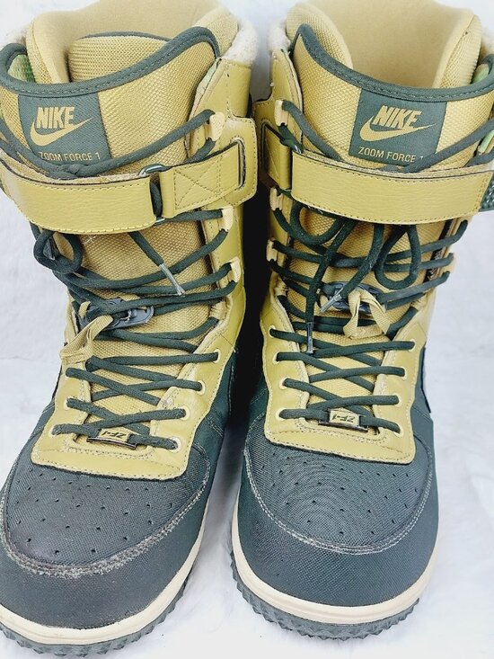 Nike Men\'s Barley Dark Army Zoom Force 1 Leather Ankle Snow Boots Size 12 main image 8